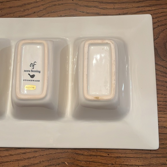 Nora Fleming Pearl Dot Divided Stoneware Dish - Picture 12 of 16